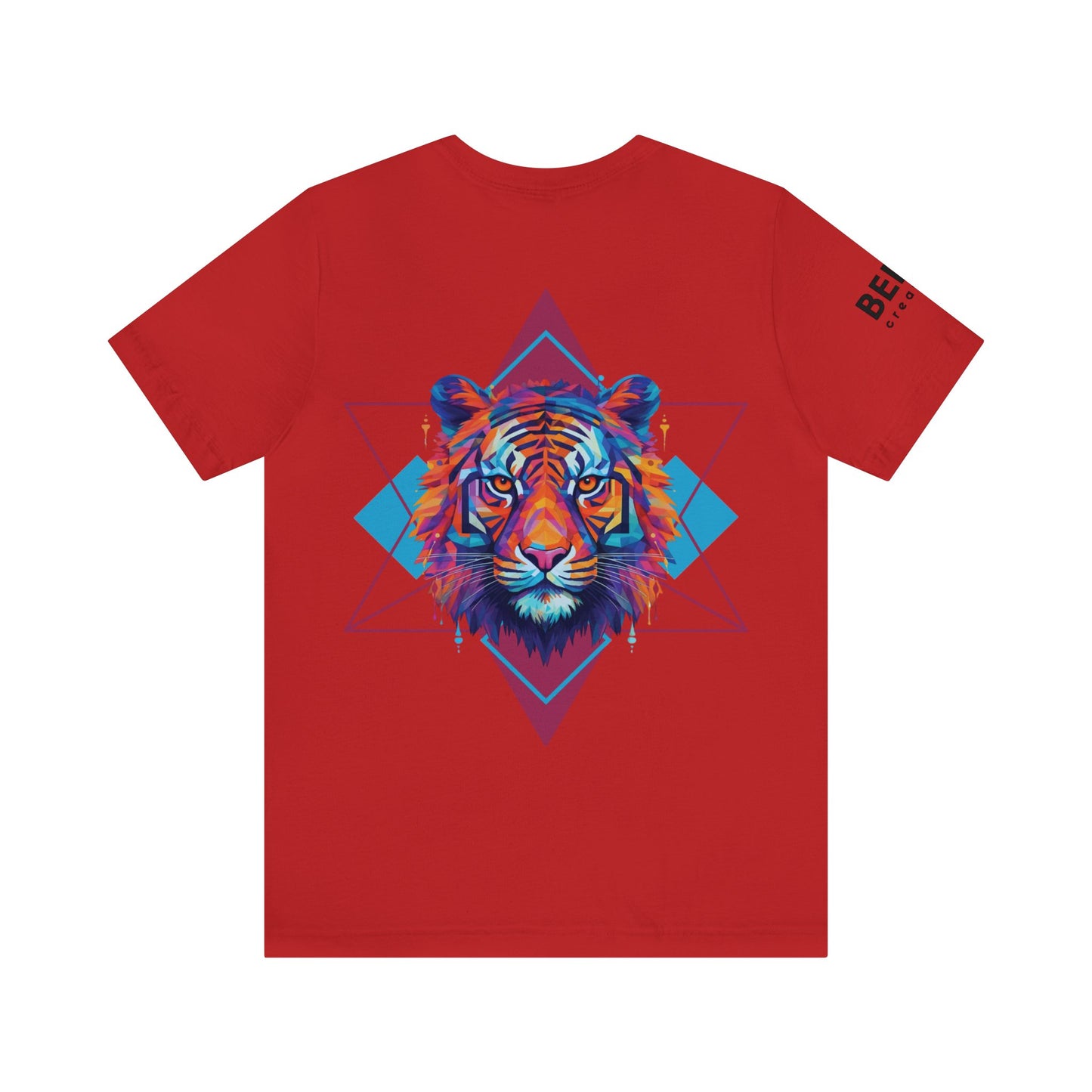 Geometric Tiger Elegance’ Tee: A Sophisticated Expression of Spirituality