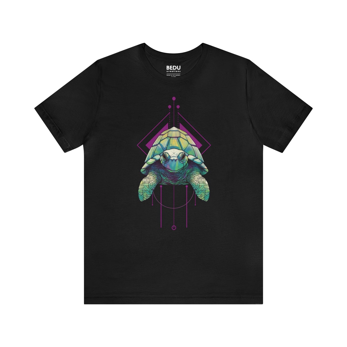 Turtle Geometry Haven Tee: Dive into a Sea of Shapes and Colors