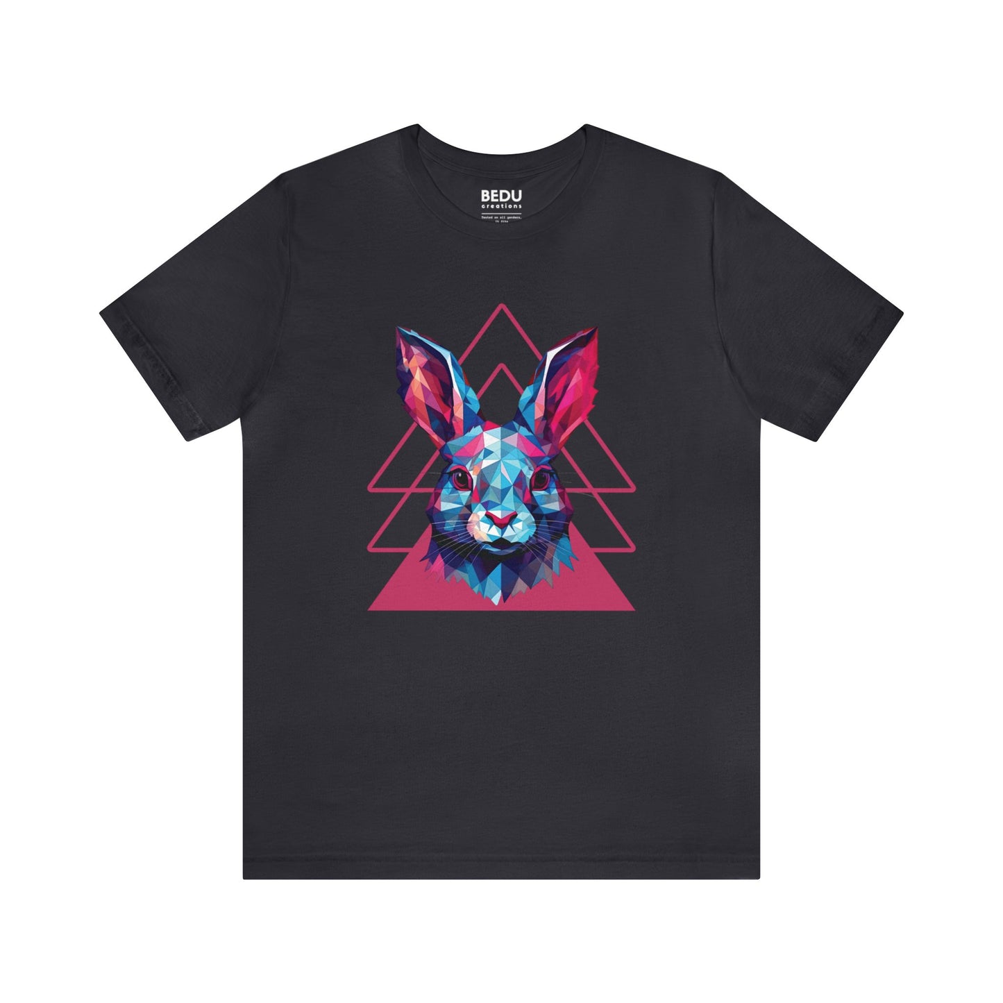Rabbit Geometry Tee: Hop into a World of Color and Compassion