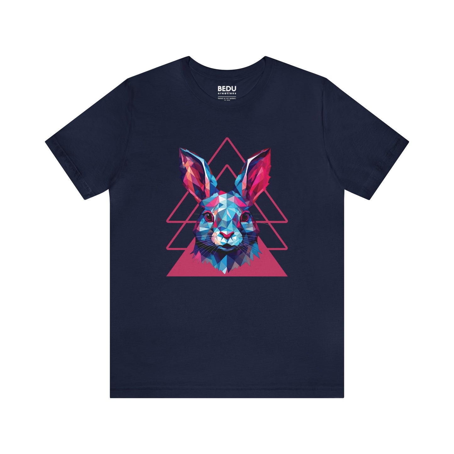 Rabbit Geometry Tee: Hop into a World of Color and Compassion