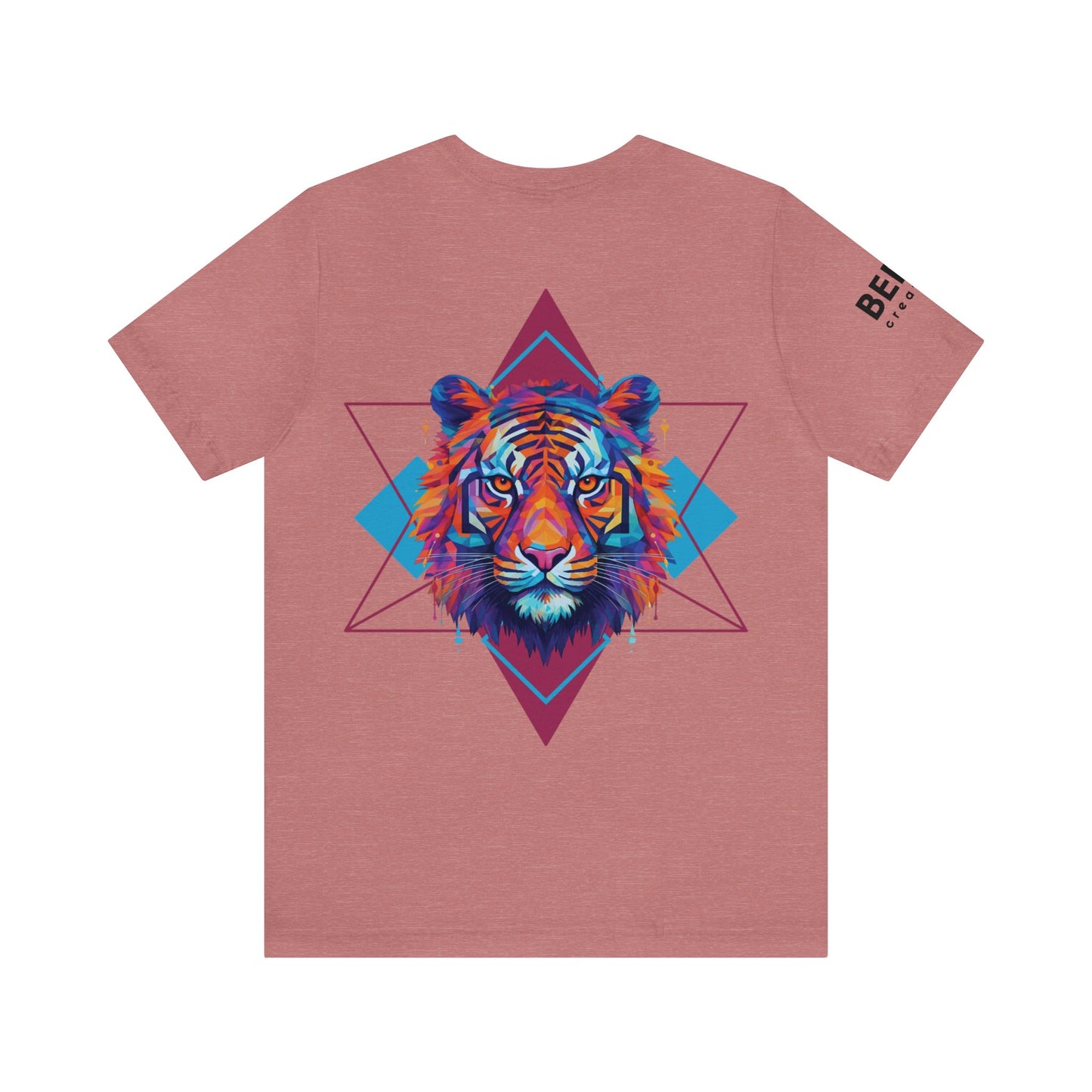 Geometric Tiger Elegance’ Tee: A Sophisticated Expression of Spirituality