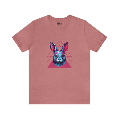 Rabbit Geometry Tee: Hop into a World of Color and Compassion