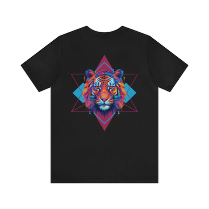 Geometric Tiger Elegance’ Tee: A Sophisticated Expression of Spirituality