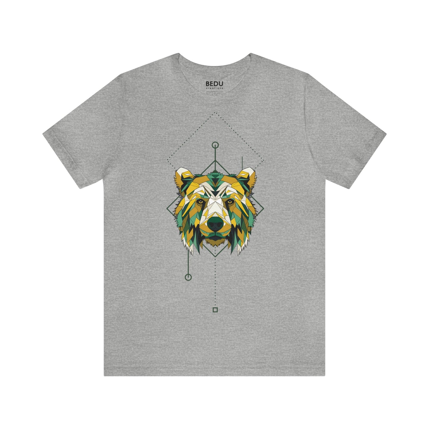 Bear Head Hunter Tee: A Bold Fusion of Wilderness and Abstract Art for the Adventurous Types