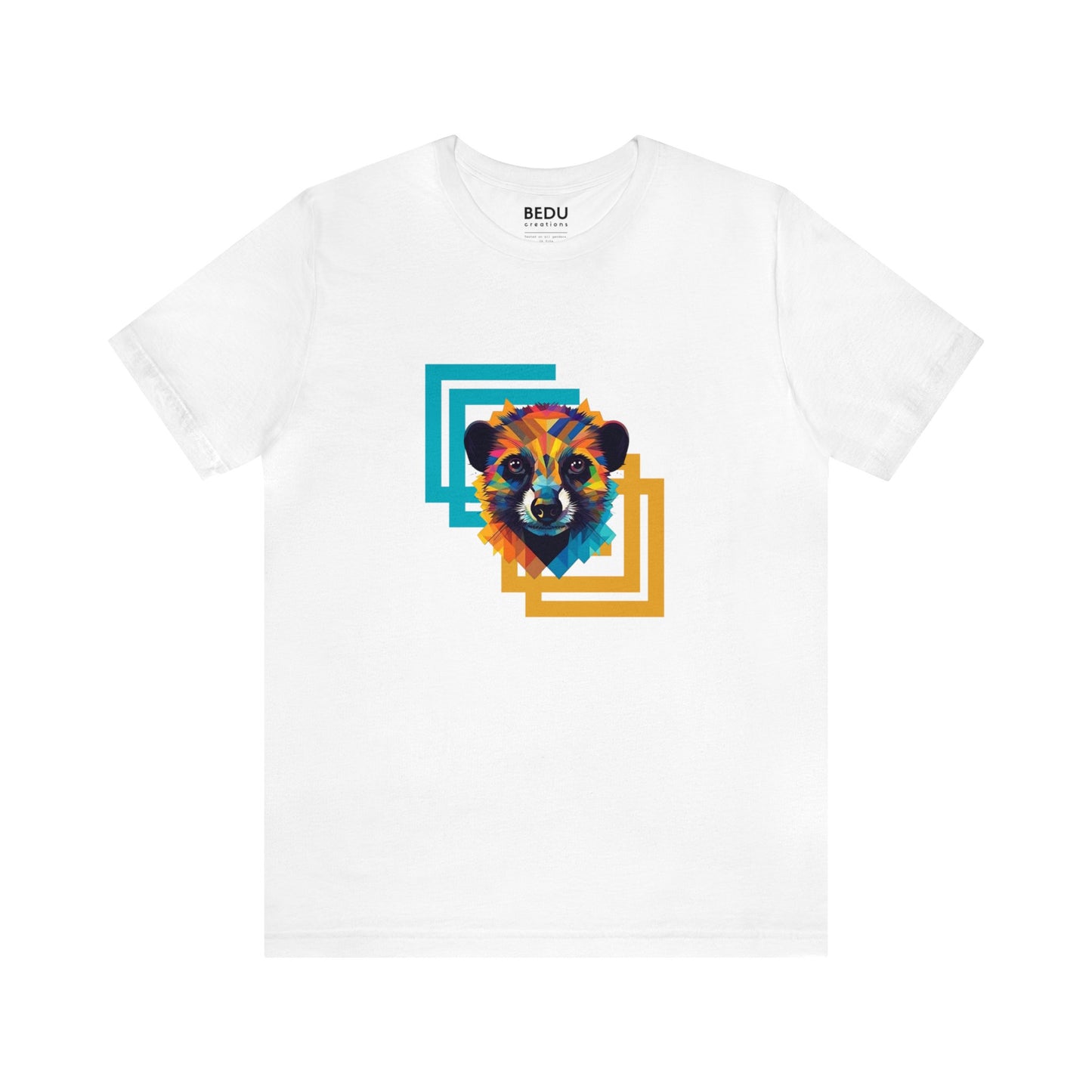 Unisex Minimalist Meerkat T-Shirt: Dive into Dimensions with Tesseract Design – A Vibrant Soul Tee for Animal Enthusiasts