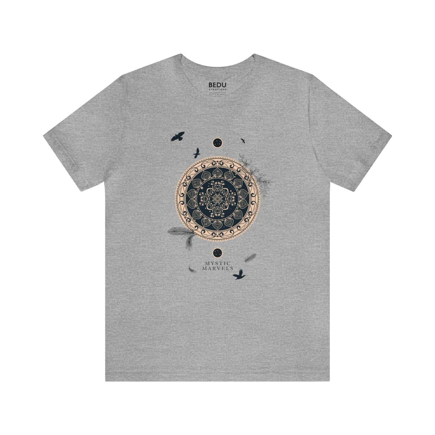 Black and Gold Mystic Mandala t-shit