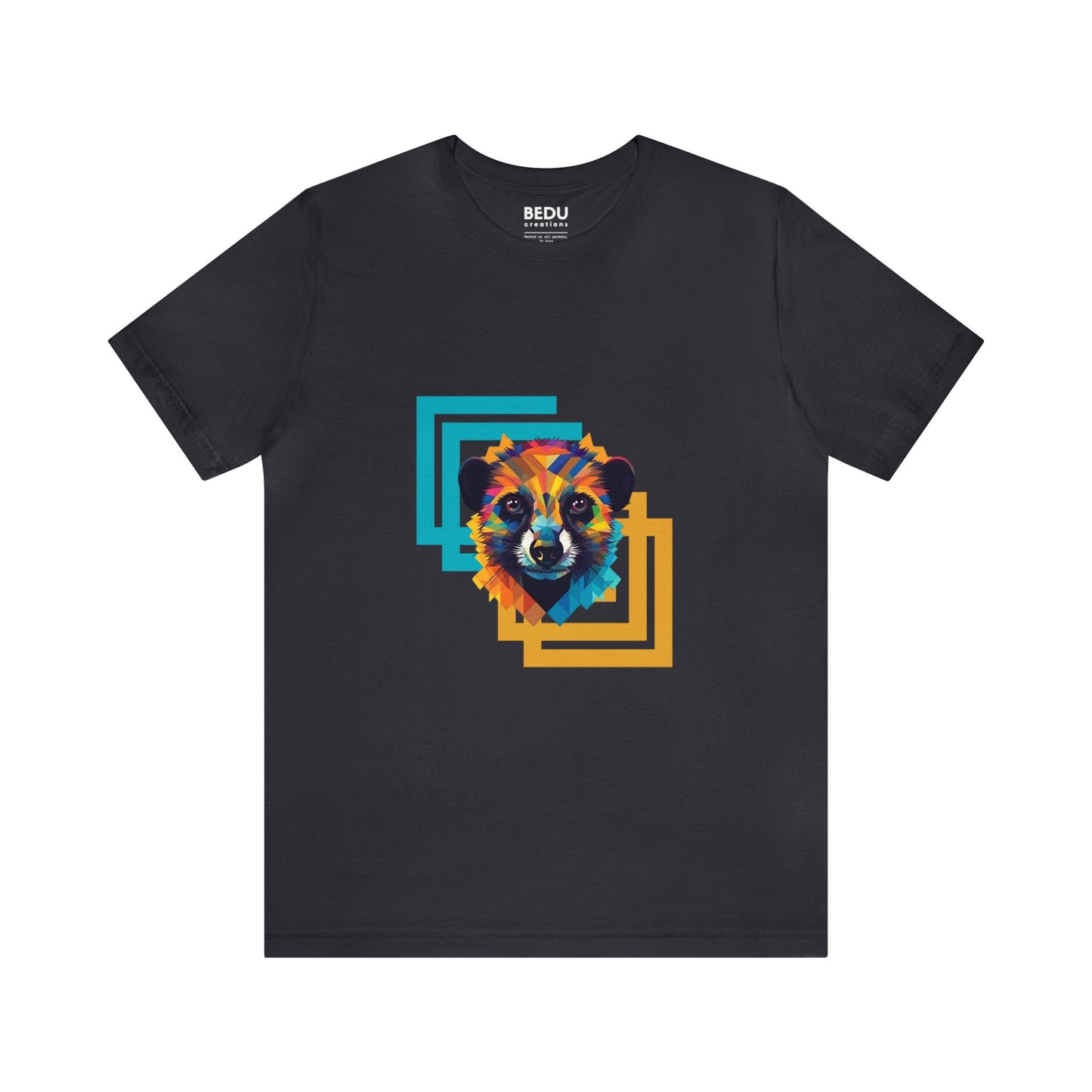 Unisex Minimalist Meerkat T-Shirt: Dive into Dimensions with Tesseract Design – A Vibrant Soul Tee for Animal Enthusiasts