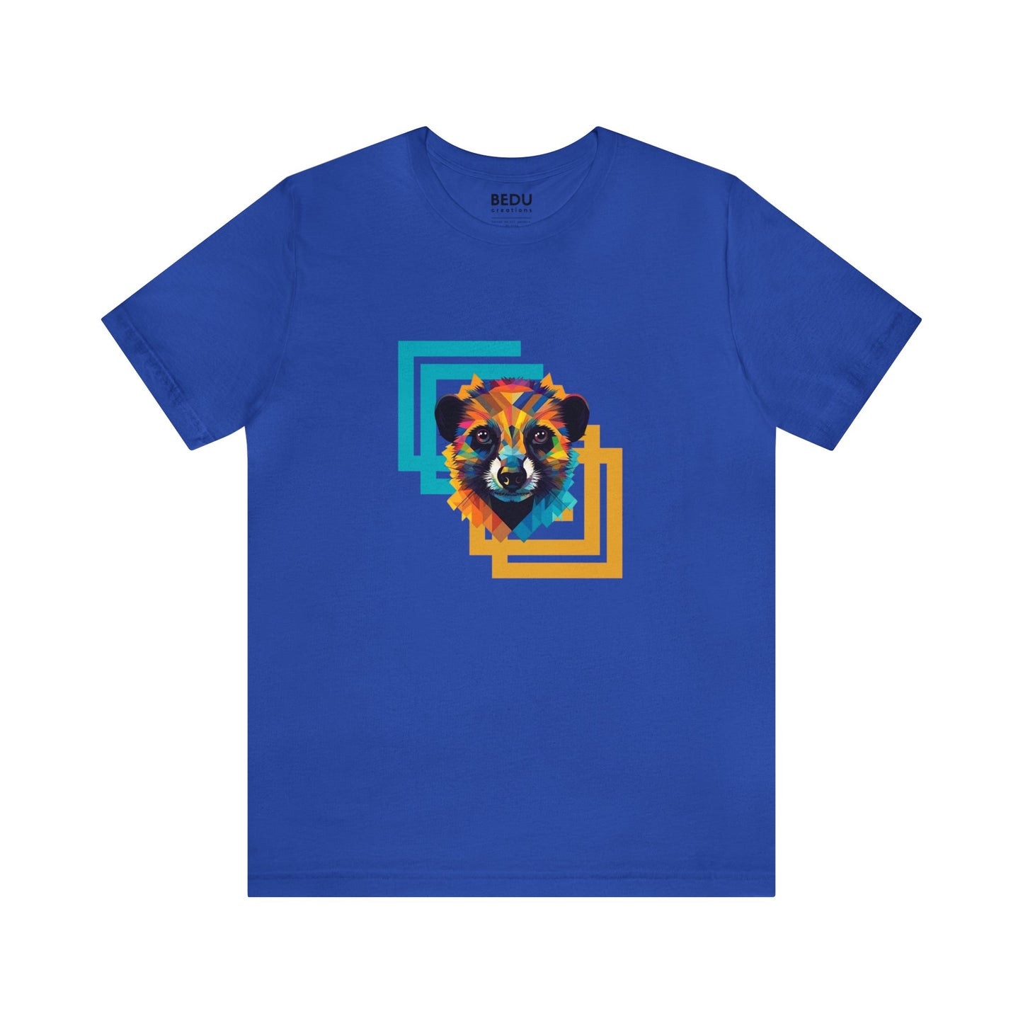 Unisex Minimalist Meerkat T-Shirt: Dive into Dimensions with Tesseract Design – A Vibrant Soul Tee for Animal Enthusiasts