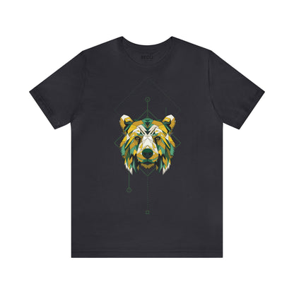 Bear Head Hunter Tee: A Bold Fusion of Wilderness and Abstract Art for the Adventurous Types