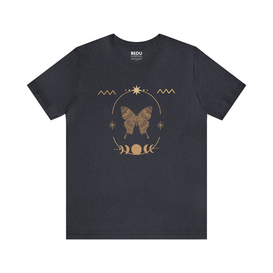 Golden Butterfly Magic: A T-Shirt for the Celestial Nature Lover