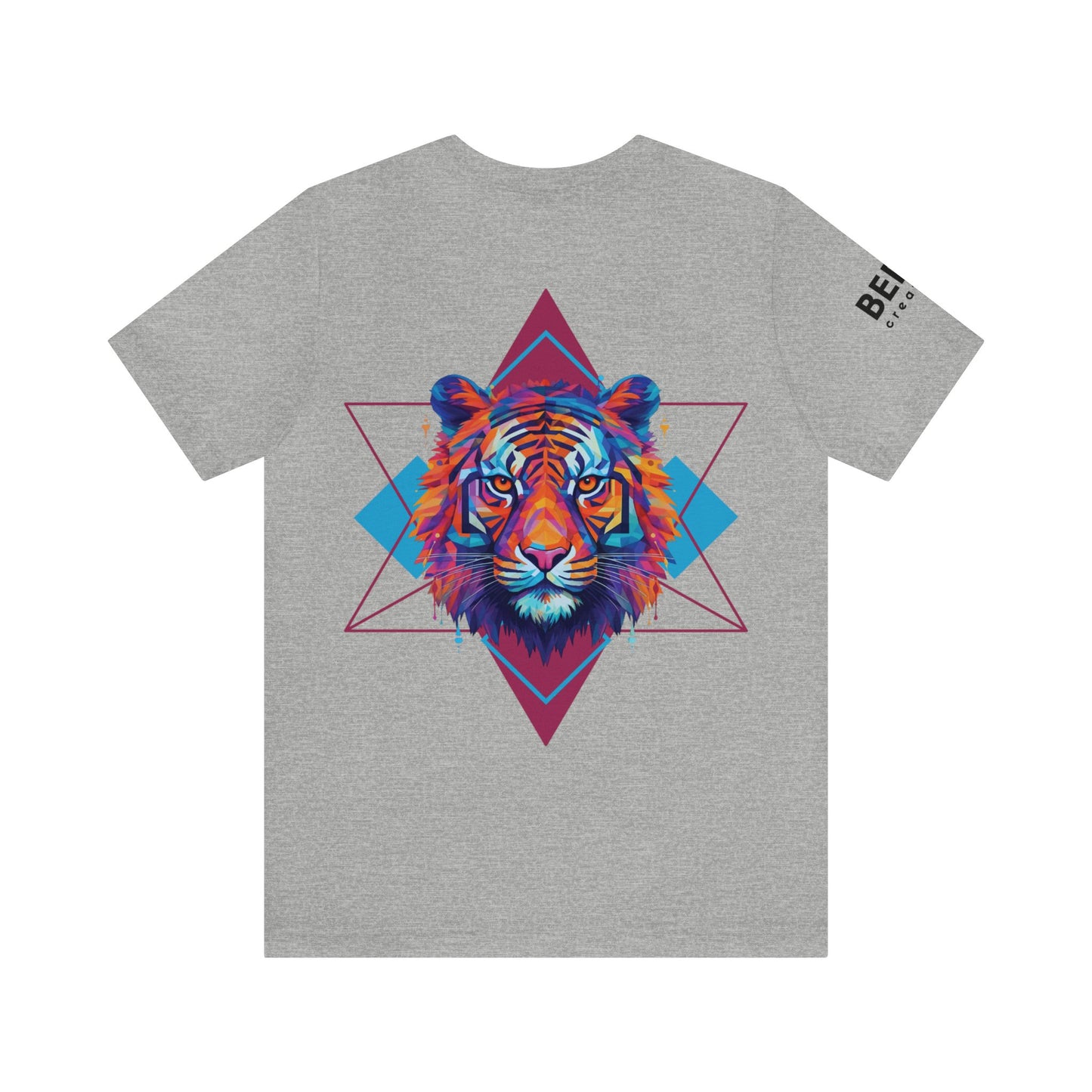 Geometric Tiger Elegance’ Tee: A Sophisticated Expression of Spirituality