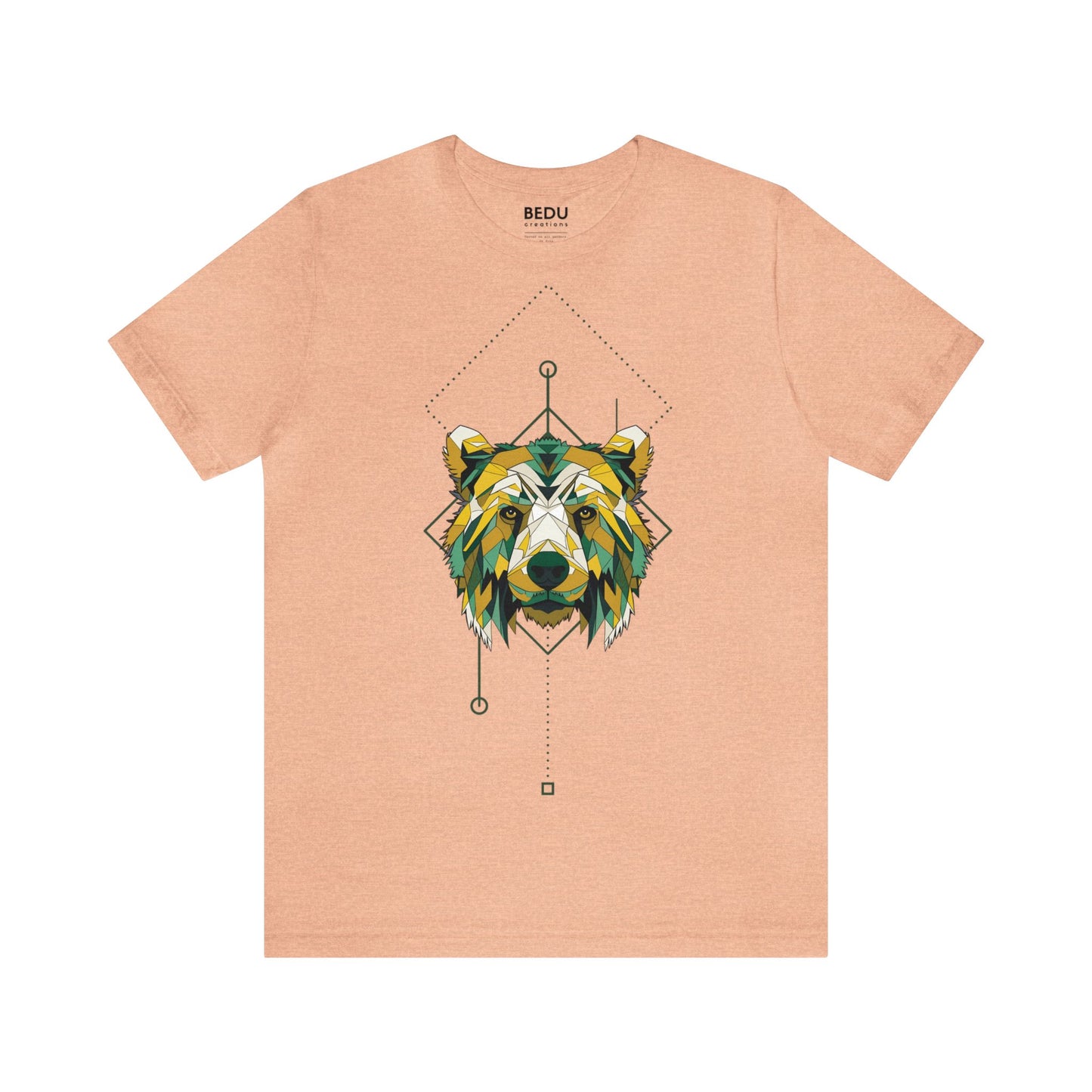 Bear Head Hunter Tee: A Bold Fusion of Wilderness and Abstract Art for the Adventurous Types