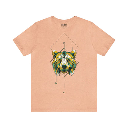 Bear Head Hunter Tee: A Bold Fusion of Wilderness and Abstract Art for the Adventurous Types