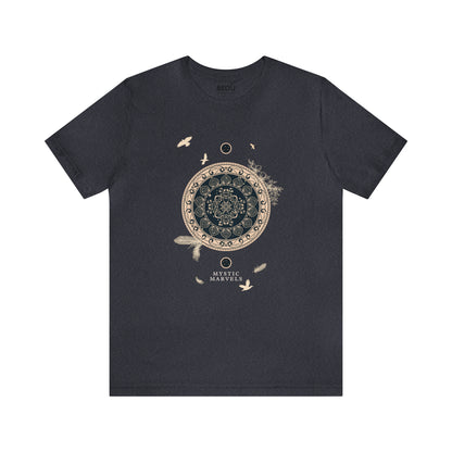 Black and Gold Mystic Mandala t-shit