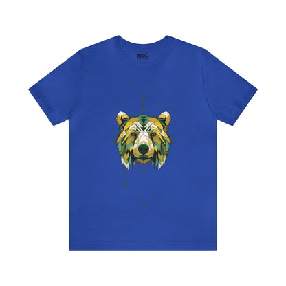 Bear Head Hunter Tee: A Bold Fusion of Wilderness and Abstract Art for the Adventurous Types