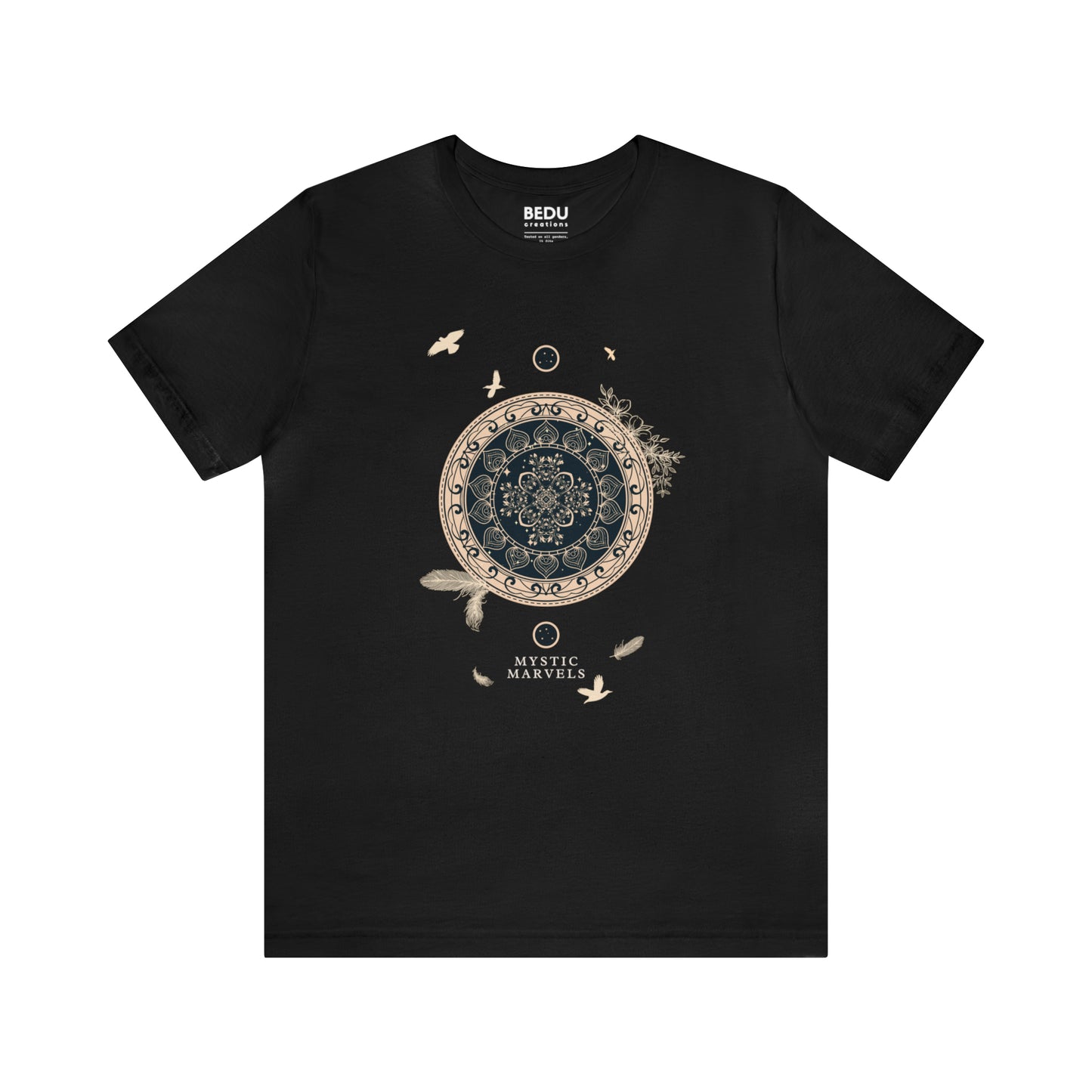 Black and Gold Mystic Mandala t-shit