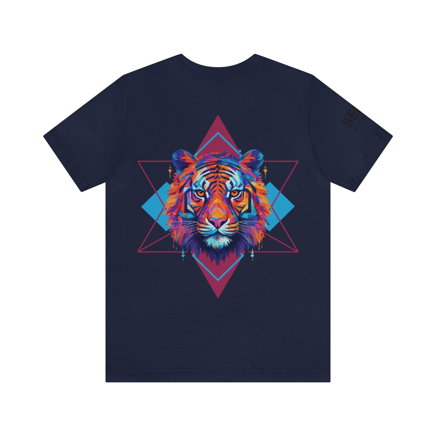 Geometric Tiger Elegance’ Tee: A Sophisticated Expression of Spirituality