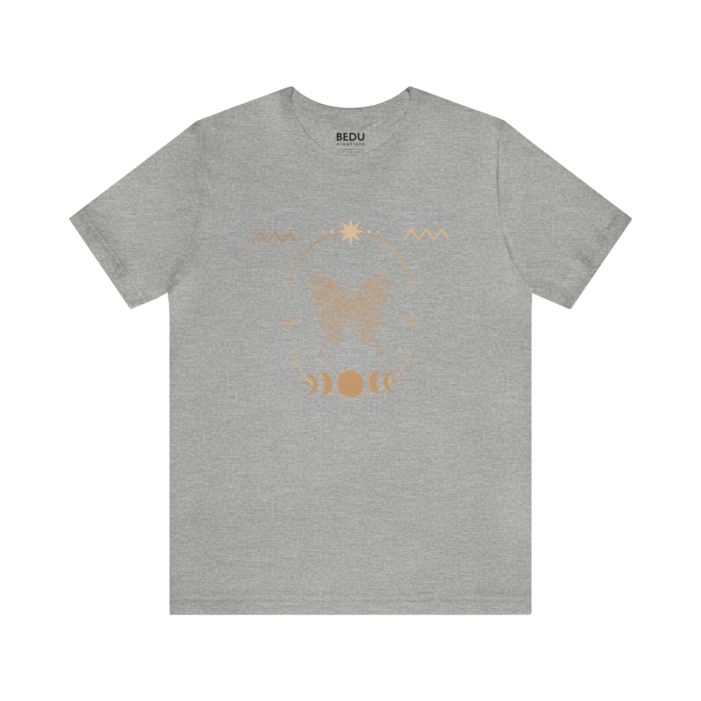 Golden Butterfly Magic: A T-Shirt for the Celestial Nature Lover