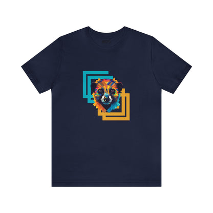 Unisex Minimalist Meerkat T-Shirt: Dive into Dimensions with Tesseract Design – A Vibrant Soul Tee for Animal Enthusiasts