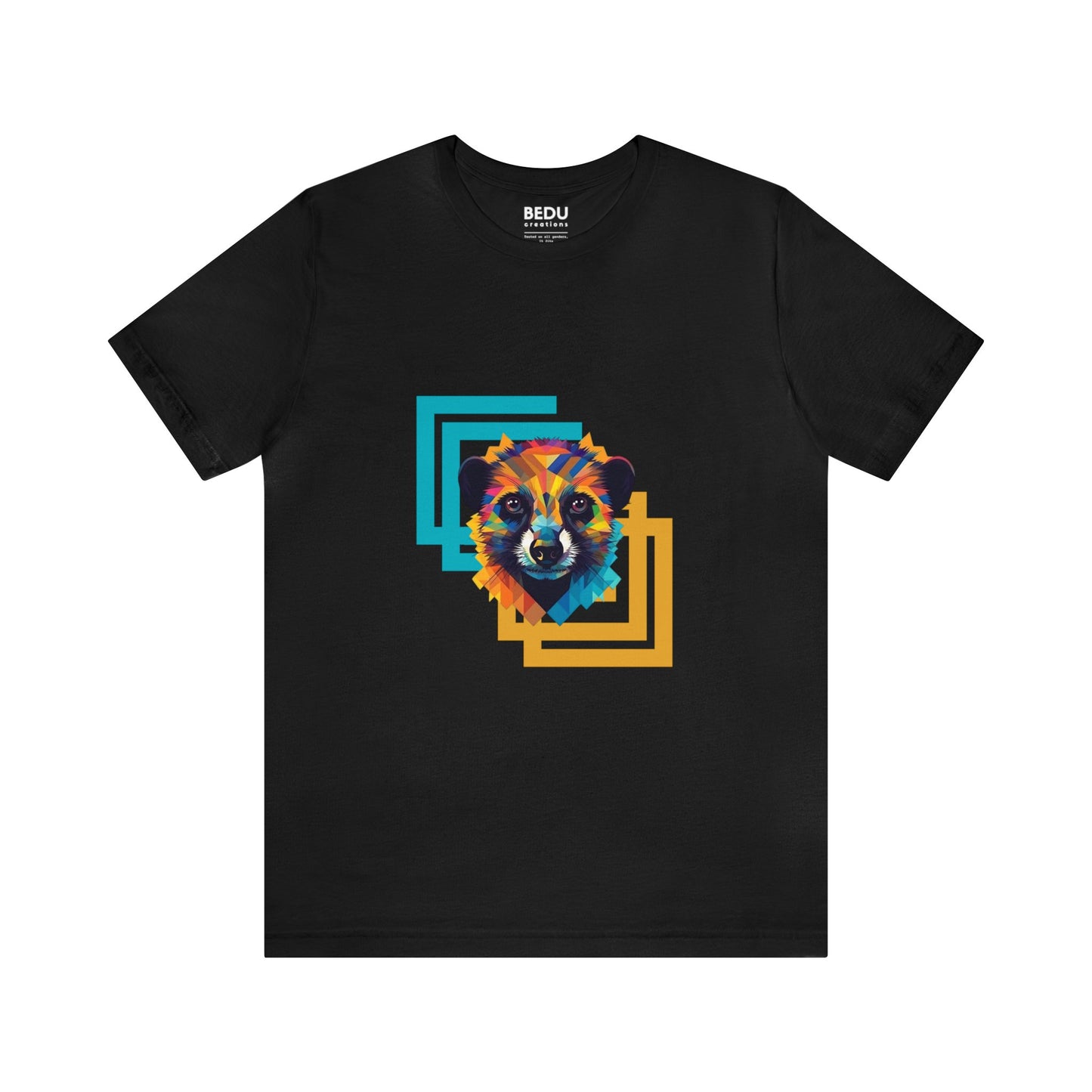 Unisex Minimalist Meerkat T-Shirt: Dive into Dimensions with Tesseract Design – A Vibrant Soul Tee for Animal Enthusiasts