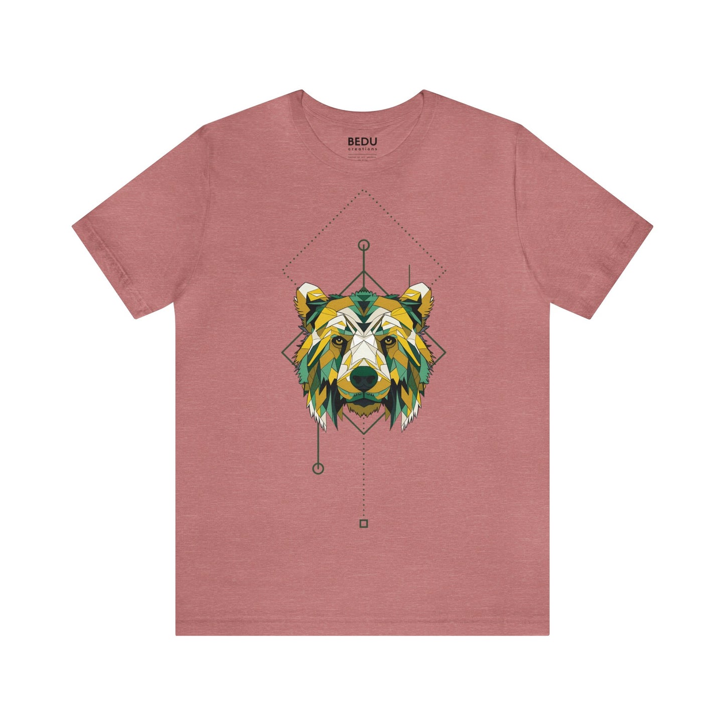 Bear Head Hunter Tee: A Bold Fusion of Wilderness and Abstract Art for the Adventurous Types