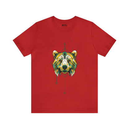 Bear Head Hunter Tee: A Bold Fusion of Wilderness and Abstract Art for the Adventurous Types