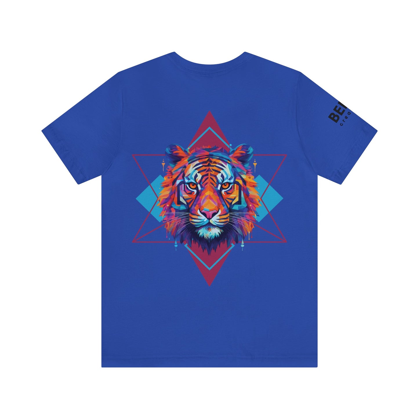 Geometric Tiger Elegance’ Tee: A Sophisticated Expression of Spirituality