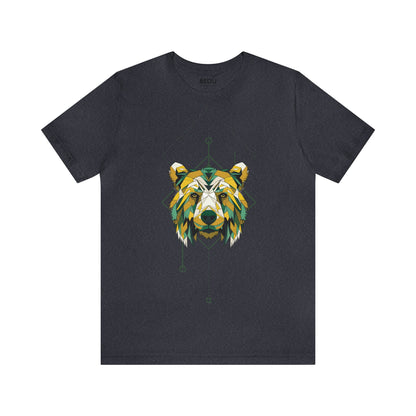 Bear Head Hunter Tee: A Bold Fusion of Wilderness and Abstract Art for the Adventurous Types