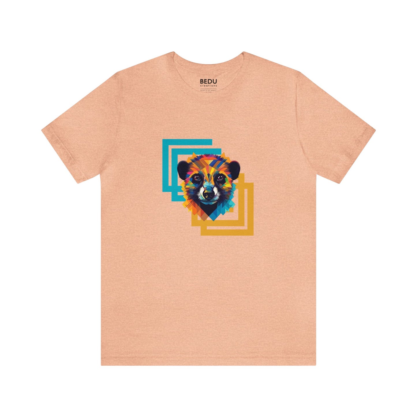 Unisex Minimalist Meerkat T-Shirt: Dive into Dimensions with Tesseract Design – A Vibrant Soul Tee for Animal Enthusiasts