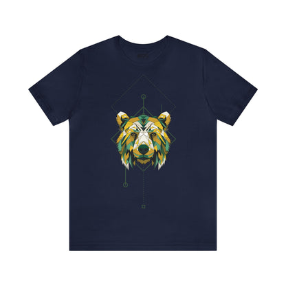 Bear Head Hunter Tee: A Bold Fusion of Wilderness and Abstract Art for the Adventurous Types