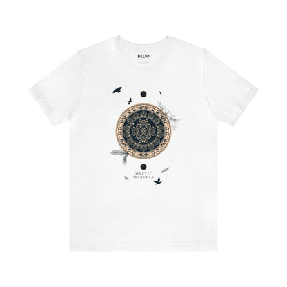 Black and Gold Mystic Mandala t-shit