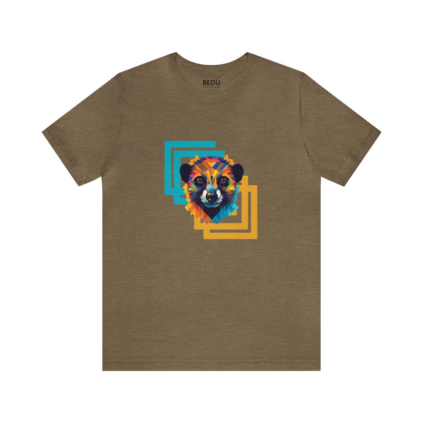 Unisex Minimalist Meerkat T-Shirt: Dive into Dimensions with Tesseract Design – A Vibrant Soul Tee for Animal Enthusiasts