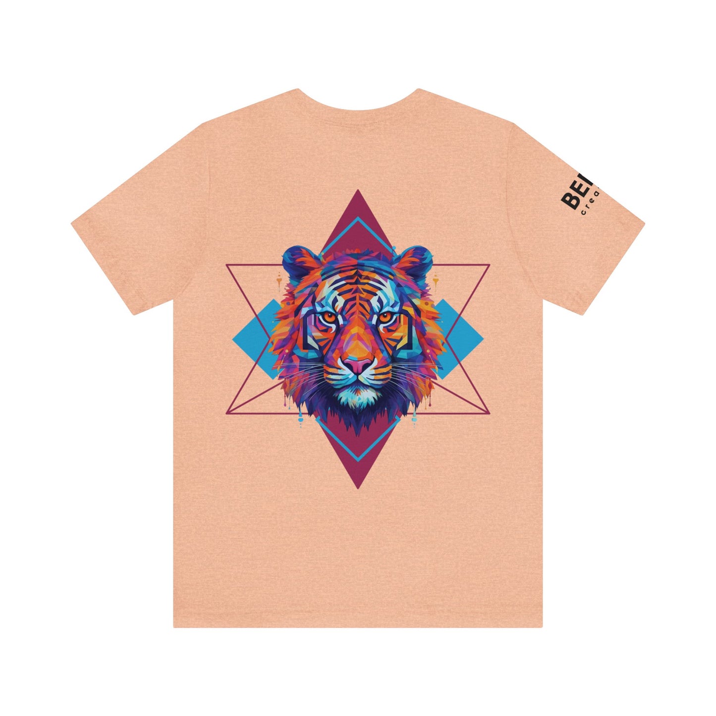 Geometric Tiger Elegance’ Tee: A Sophisticated Expression of Spirituality