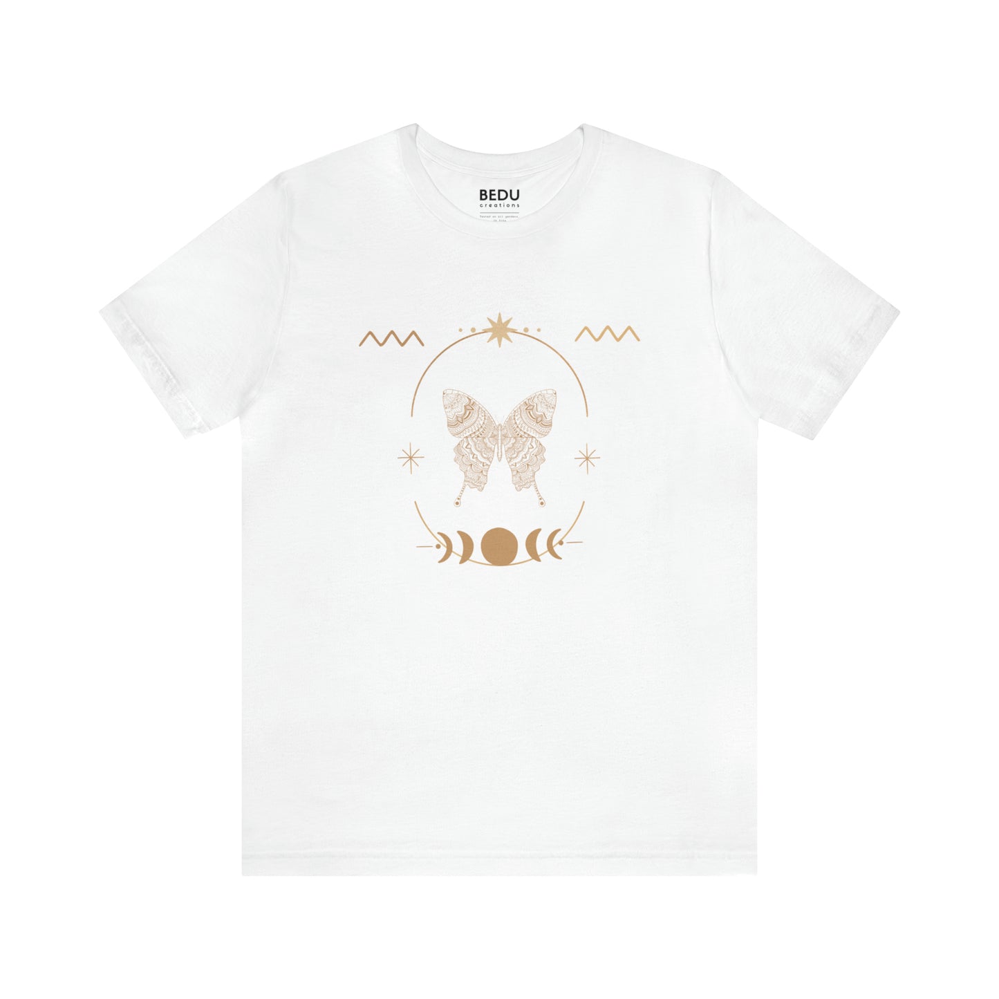 Golden Butterfly Magic: A T-Shirt for the Celestial Nature Lover