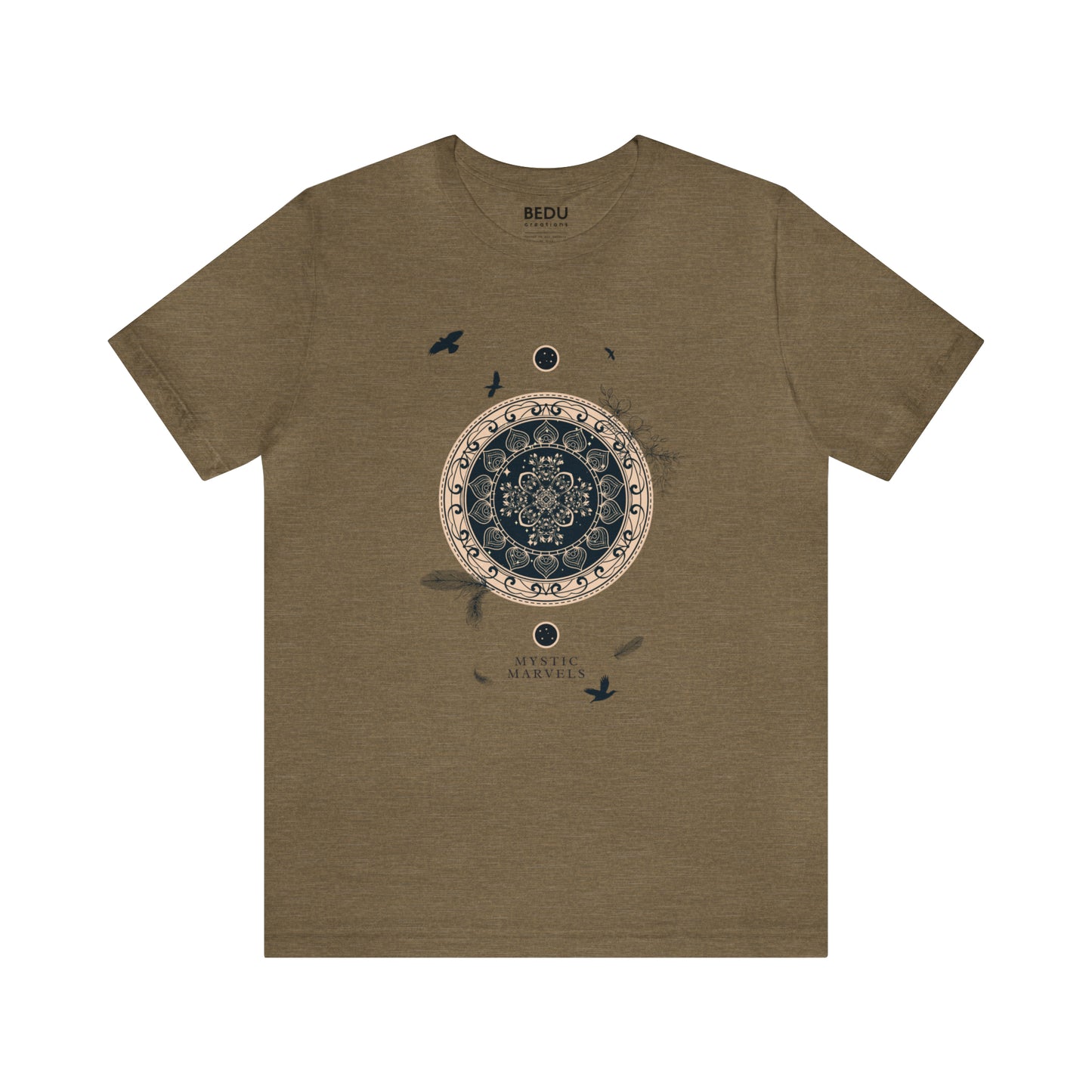 Black and Gold Mystic Mandala t-shit