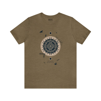 Black and Gold Mystic Mandala t-shit