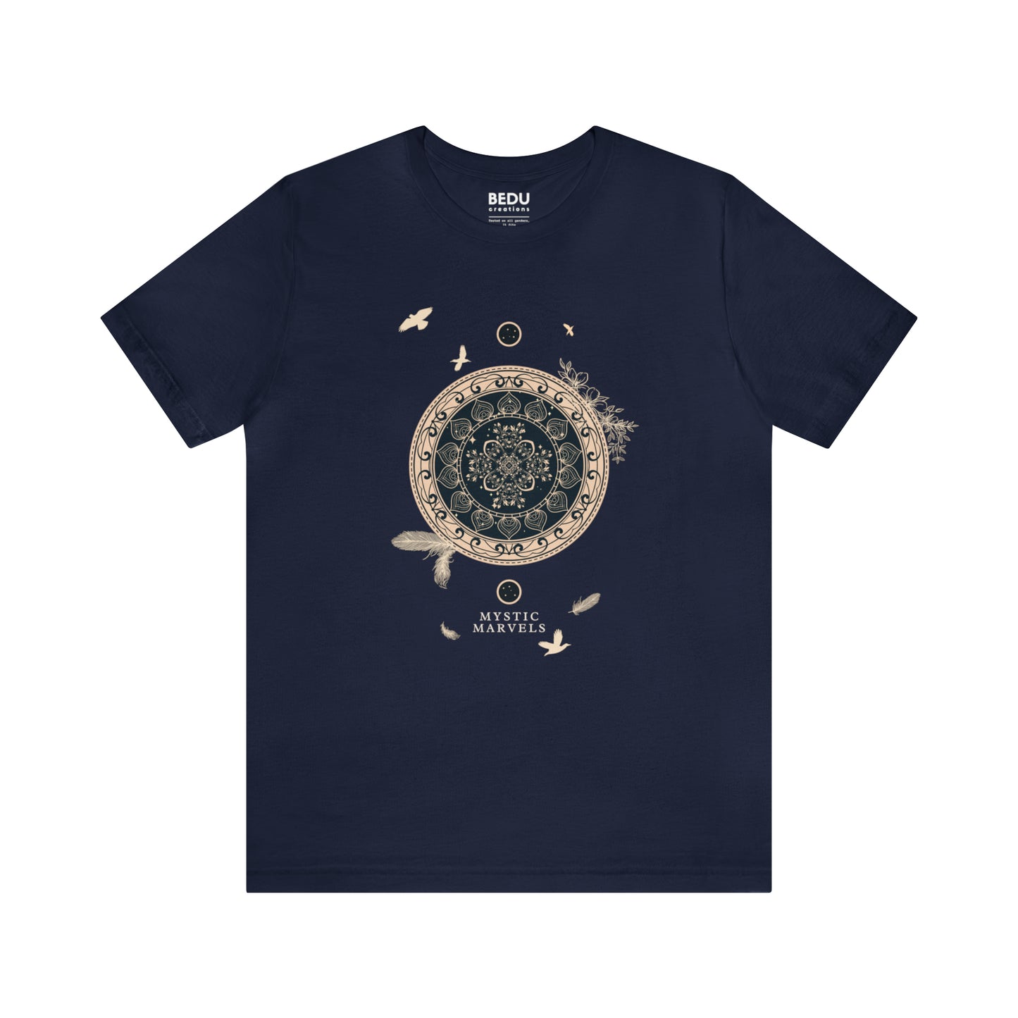 Black and Gold Mystic Mandala t-shit