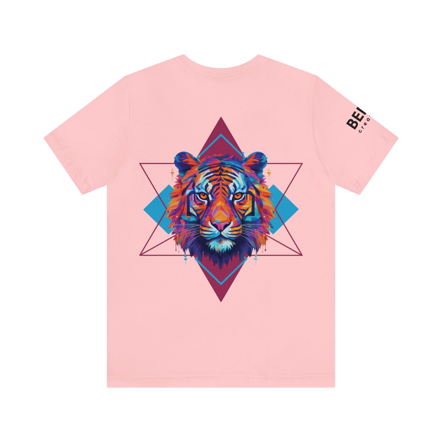 Geometric Tiger Elegance’ Tee: A Sophisticated Expression of Spirituality