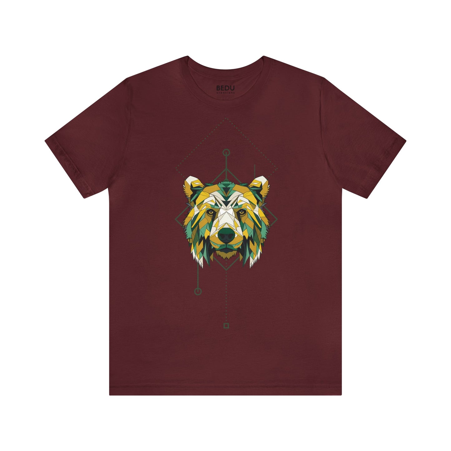 Bear Head Hunter Tee: A Bold Fusion of Wilderness and Abstract Art for the Adventurous Types