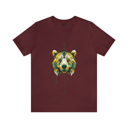 Bear Head Hunter Tee: A Bold Fusion of Wilderness and Abstract Art for the Adventurous Types