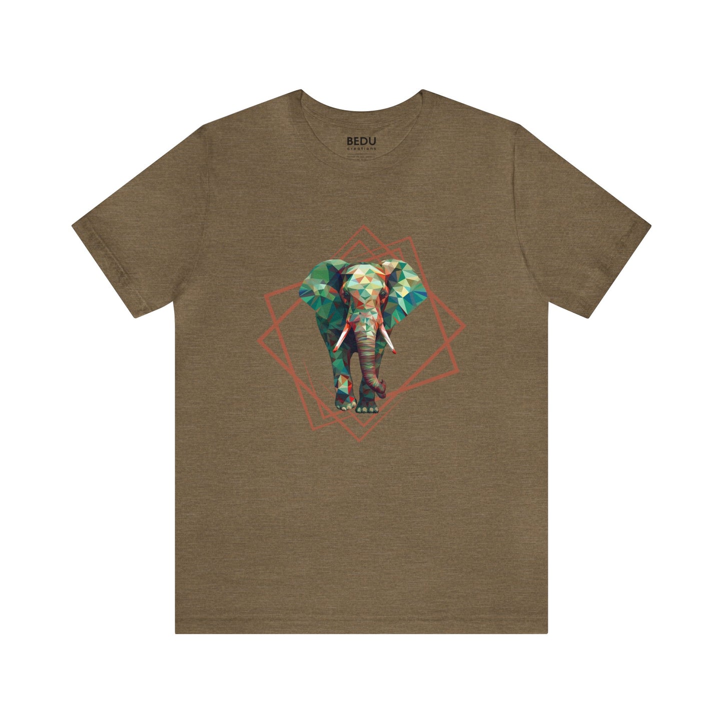 Geo-Safari Elephant Tee: A Vibrant Tribute to Africa's Gentle Giants