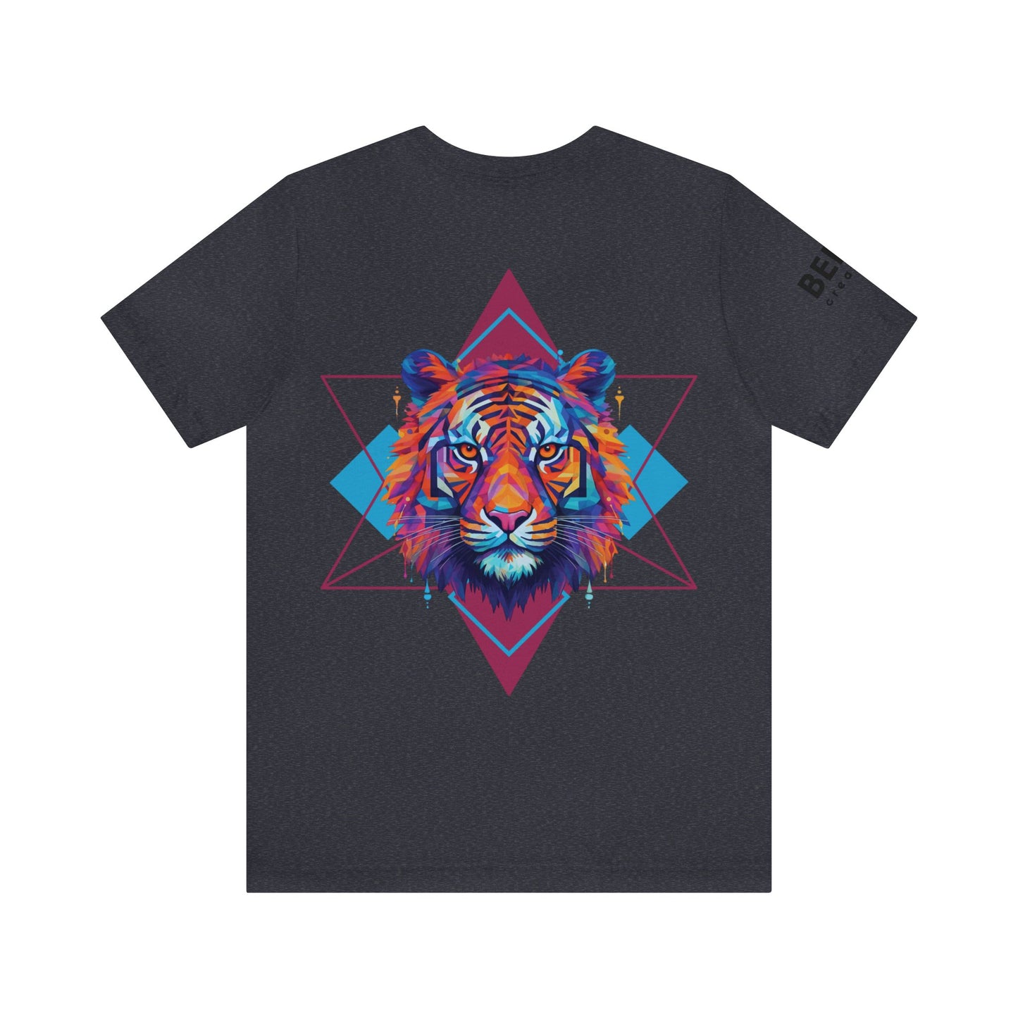 Geometric Tiger Elegance’ Tee: A Sophisticated Expression of Spirituality